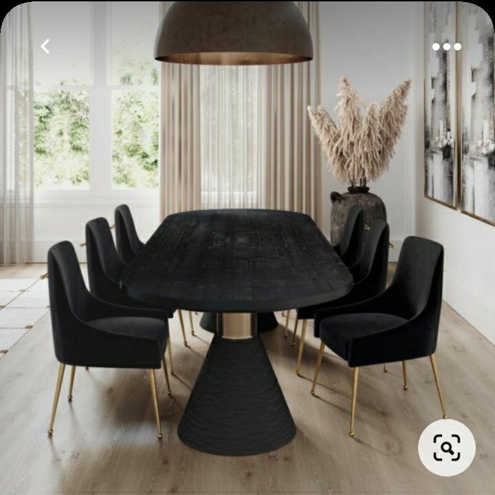 Noir Elegance Matte Black Dining Table Set – 8 Seater Luxury Noir Elegance Matte Black Dining Table Set – 8 Seater Luxury