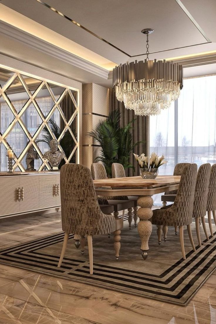 Luxury Carved Wooden Dining Set with Velvet Quilted Chairs – Regalia Collection Luxury Carved Wooden Dining Set with Velvet Quilted Chairs – Regalia Collection