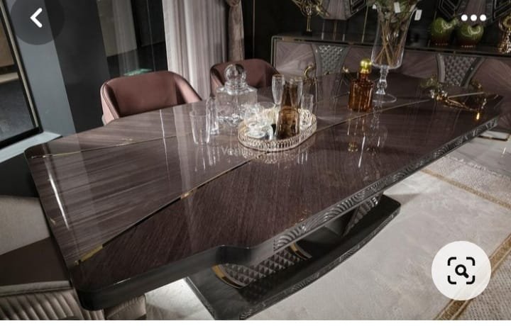 Obsidian Eclipse Dining Table – Gloss Ebony Designer Table with Geometric Base Meta Description: Obsidian Eclipse Dining Table – Gloss Ebony Designer Table with Geometric Base Meta Description: