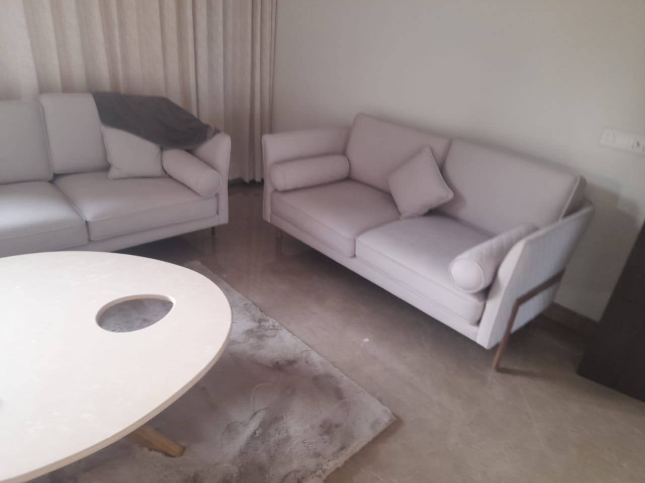 Luna Ivory Sofa Set – Modern Sofa with Wooden Arm Accents Luna Ivory Sofa Set – Modern Sofa with Wooden Arm Accents