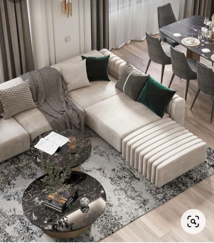 Velare Luxe Pearl Sectional β Channel Tufted L-Shaped Sofa with Chaise Velare Luxe Pearl Sectional β Channel Tufted L-Shaped Sofa with Chaise